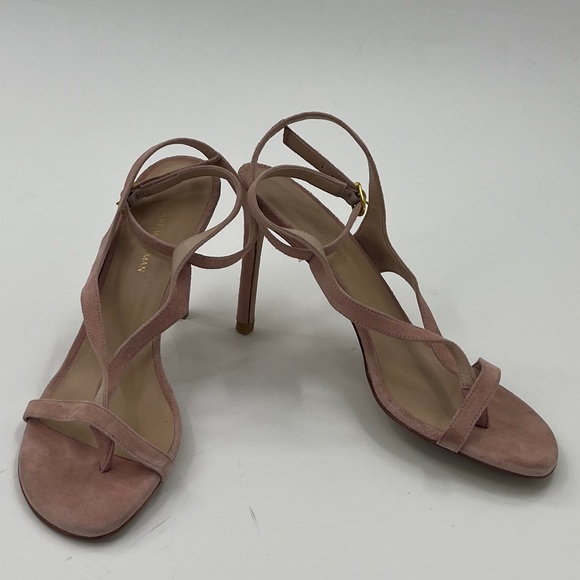 Stuart Weitzman Shoes - Stuart Weitzman Align Pink/blush Suede Heels Sandals -Size 7